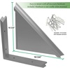 image:imageCorner Shelf Greenco 2Pack Floating Shelves for Wall EasytoAssemble Wall Mount Corner Shelves for Bedrooms and Living Rooms 2 Count Gray Finish