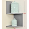 image:imageCorner Shelf Greenco Modern Design 2 Tier Floating Shelves for Walls EasytoAssemble Corner Shelf Wall Mount for Bedrooms and Living Rooms Espresso FinishGrey