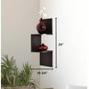 image:imageGreenco 2Tier Corner Shelves Natural Finish  Floating WallMounted Home Decor Set  Wall Shelf  Living Room Bedroom Bathroom Office House Cubicle AccessoriesDecorationsStorageOrganizerEspresso