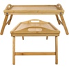 image:imageGreenco Bamboo Breakfast Tray Folding Legs with Handles Bed Tray Table foe Sofa bed Eating Drawing Serving Working Snacking use As Laptop Desk 1775 L x 12 W