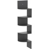 image:imageGreenco Corner Shelf 5 Tier Floating Shelves for Wall EasytoAssemble Wall Mount Corner Shelves for Bedrooms and Living Rooms Rustic Walnut FinishEspresso