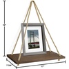 image:imageGreenco Decorative Rustic Jute Rope Wall Hanging Floating Shelves Distressed Wood 3 TierSingle