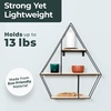 image:imageGreenco Geometric Diamond Gem Shaped Mounted Floating Shelves Home Decor Metal Wire and Rustic Wood Wall Storage Shelves for Bedroom Living Room Bathroom Kitchen Office