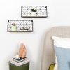 image:imageGreenco Geometric Mounted Floating Home Decor Metal Wire and Rustic Wood Wall Storage Shelves for Bedroom Living Room Bathroom Kitchen Office and More  Set of 2set of 2