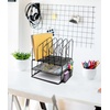 image:imageGreenco Mesh 3 Tier Document Letter Tray Desk Organizer Black2Tier  Sorter