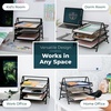 image:imageGreenco Mesh 3 Tier Document Letter Tray Desk Organizer Black3Tier