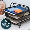 image:imageGreenco Mesh 3 Tier Document Letter Tray Desk Organizer Black3Tier