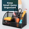 image:imageGreenco Mesh Desk Organizer Office amp Dorm Room Supplies Caddy 6 Compartments Small Black Desk Organizer for Pen Pencil Small Office Supplies and Stationary Accessories Storage OrganizationNew
