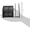 image:imageGreenco Mesh Office Supplies Desk Organizer with Note Pad Holder  Small Desk Organizer Black