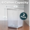 image:imageGreenco Mesh Square Wastebasket 6 Gallon 2pk Silver  Lightweight Garbage Trash Cans for Bedroom Kitchen Dorm  Trash Can for Office amp Home