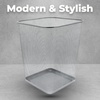 image:imageGreenco Mesh Square Wastebasket 6 Gallon 2pk Silver  Lightweight Garbage Trash Cans for Bedroom Kitchen Dorm  Trash Can for Office amp Home
