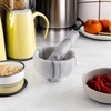 image:imageGreenco Mortar and Pestle Set White Marble Stone Mortar and Pestle Grinding Bowl Small 45 Inches Kitchen Essential for Spices Guacamole and MoreMedium
