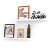 image:imageGreenco Picture Shelf Set of 2 Wall Mounted Photo Ledge Floating Shelves for Bedroom Living Room Kitchen Bathroom Nursery Display Walnut FinishGrey