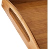 image:imageGreenco Rectangle Bamboo Butler Serving Tray with Handles  Bed Trays for Eating  Bed Tray  Breakfast TrayPak of 1 Pack of 4