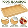 image:imageGreenco Rectangle Bamboo Butler Serving Tray with Handles  Bed Trays for Eating  Bed Tray  Breakfast TrayPak of 1 Pack of 4