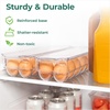 image:imageGreenco Refrigerator Organizer Bins for Eggs  Eggs Container for Refrigerator  14 Egg Organizer Container with Lid amp Durable Handle  Stackable Plastic Egg Holder for Refrigerator  Clear Set of 2Egg Holder 2 Pack