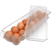 image:imageGreenco Refrigerator Organizer Bins for Eggs  Eggs Container for Refrigerator  14 Egg Organizer Container with Lid amp Durable Handle  Stackable Plastic Egg Holder for Refrigerator  Clear Set of 2Egg Holder 2 Pack