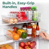 image:imageGreenco Refrigerator Organizers and Storage  Clear Fridge Organizer Bins Set Shatterproof Plastic with EasyGrip Handles Stackable Kitchen Organization Solution for Home and RV  Set of 6