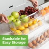 image:imageGreenco Refrigerator Organizers and Storage  Clear Fridge Organizer Bins Set Shatterproof Plastic with EasyGrip Handles Stackable Kitchen Organization Solution for Home and RV  Set of 6