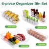 image:imageGreenco Refrigerator Organizers and Storage  Clear Fridge Organizer Bins Set Shatterproof Plastic with EasyGrip Handles Stackable Kitchen Organization Solution for Home and RV  Set of 6