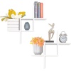 image:imageGreenco Set of 2 Criss Cross Intersecting Wall Mounted Floating Shelves Natural FinishWalnut