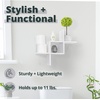 image:imageGreenco Set of 2 Criss Cross Intersecting Wall Mounted Floating Shelves Natural FinishWalnut