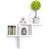 image:imageGreenco Set of 2 Criss Cross Intersecting Wall Mounted Floating Shelves Natural FinishWhite