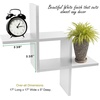 image:imageGreenco Set of 2 Criss Cross Intersecting Wall Mounted Floating Shelves Natural FinishWhite
