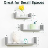 image:imageGreenco Set of 3 Floating U Shelves EasytoAssemble Floating Wall Mount Shelves for Bedrooms and Living Rooms Espresso FinishGrey