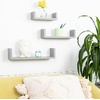 image:imageGreenco Set of 3 Floating U Shelves EasytoAssemble Floating Wall Mount Shelves for Bedrooms and Living Rooms Espresso FinishGrey