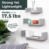 image:imageGreenco Set of 3 Floating U Shelves EasytoAssemble Floating Wall Mount Shelves for Bedrooms and Living Rooms Espresso FinishGrey