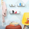image:imageGreenco Set of 3 Floating U Shelves EasytoAssemble Floating Wall Mount Shelves for Bedrooms and Living Rooms Espresso FinishGrey