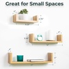 image:imageGreenco Set of 3 Floating U Shelves EasytoAssemble Floating Wall Mount Shelves for Bedrooms and Living Rooms Espresso FinishNatural