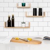 image:imageGreenco Set of 3 Floating U Shelves EasytoAssemble Floating Wall Mount Shelves for Bedrooms and Living Rooms Espresso FinishNatural