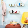 image:imageGreenco Set of 3 Floating U Shelves EasytoAssemble Floating Wall Mount Shelves for Bedrooms and Living Rooms Espresso FinishNatural