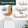 image:imageGreenco Set of 3 Floating U Shelves EasytoAssemble Floating Wall Mount Shelves for Bedrooms and Living Rooms Espresso FinishNatural
