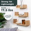 image:imageGreenco Set of 3 Floating U Shelves EasytoAssemble Floating Wall Mount Shelves for Bedrooms and Living Rooms Espresso FinishNatural