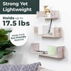 image:imageGreenco Set of 3 Floating U Shelves EasytoAssemble Floating Wall Mount Shelves for Bedrooms and Living Rooms Espresso FinishRustic