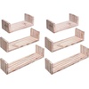 image:imageGreenco Set of 3 Floating U Shelves EasytoAssemble Floating Wall Mount Shelves for Bedrooms and Living Rooms Espresso FinishRustic