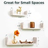 image:imageGreenco Set of 3 Floating U Shelves EasytoAssemble Floating Wall Mount Shelves for Bedrooms and Living Rooms Espresso FinishRustic