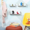image:imageGreenco Set of 3 Floating U Shelves EasytoAssemble Floating Wall Mount Shelves for Bedrooms and Living Rooms Espresso FinishRustic