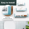 image:imageGreenco Set of 3 Floating U Shelves EasytoAssemble Floating Wall Mount Shelves for Bedrooms and Living Rooms Espresso FinishRustic Blue