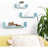 image:imageGreenco Set of 3 Floating U Shelves EasytoAssemble Floating Wall Mount Shelves for Bedrooms and Living Rooms Espresso FinishRustic Blue
