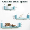 image:imageGreenco Set of 3 Floating U Shelves EasytoAssemble Floating Wall Mount Shelves for Bedrooms and Living Rooms Espresso FinishRustic Blue