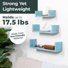 image:imageGreenco Set of 3 Floating U Shelves EasytoAssemble Floating Wall Mount Shelves for Bedrooms and Living Rooms Espresso FinishRustic Blue