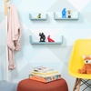 image:imageGreenco Set of 3 Floating U Shelves EasytoAssemble Floating Wall Mount Shelves for Bedrooms and Living Rooms Espresso FinishRustic Blue