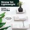 image:imageGreenco Set of 3 Floating U Shelves EasytoAssemble Floating Wall Mount Shelves for Bedrooms and Living Rooms Rustic White Finish