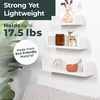 image:imageGreenco Set of 3 Floating U Shelves EasytoAssemble Floating Wall Mount Shelves for Bedrooms and Living Rooms White Finish
