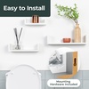 image:imageGreenco Set of 3 Floating U Shelves EasytoAssemble Floating Wall Mount Shelves for Bedrooms and Living Rooms White Finish