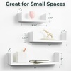 image:imageGreenco Set of 3 Floating U Shelves EasytoAssemble Floating Wall Mount Shelves for Bedrooms and Living Rooms White Finish